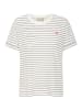 Fransa T-shirt FRAMORA Regular fit in Blanc de Blanc mix