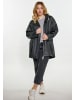 Schmuddelwedda Damen Curvy Regenmantel in Schwarz
