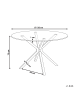 Beliani Esszimmertisch MESTON in Schwarz/Transparent - (W) 120 x (H) 75 x (L) 120 cm
