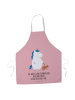 Mr. & Mrs. Panda Schürze Einhorn Teddy mit Spruch in Rot Pastell