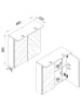 VCM  LED Bad Spiegelschrank Steckdose 59x60x23 Cosila in Anthrazit / Honig-Eiche