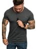 Amaci&Sons Basic T-Shirt mit Rundhalsausschnitt TACOMA in Anthrazit