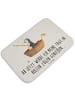 Mr. & Mrs. Panda Badematte Pinguin Angelboot mit Spruch in Weiß