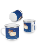 Mr. & Mrs. Panda Camping Emaille Tasse Sternzeichen Widder mit S... in Sternenhimmel Blau