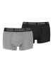 Puma Boxershort 2er Pack in Grau/Schwarz