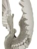 Mauro Ferretti Geflügelte Frau aus silbernem und schwarzem Kunstharz, 26 x 9 x 48 cm