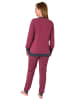 NORMANN interlock Pyjama Bündchen und Sternen - 69552 in beere