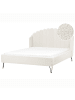 Beliani Doppelbett AMBILLOU in Weiß/Schwarz - (W) 177 x (H) 126 x (L) 214 cm