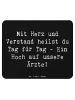 Mr. & Mrs. Panda Mouse Pad Spruch Arzt Herz Verstand mit Spruch in Schwarz