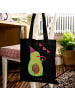 Mr. & Mrs. Panda Tote Bag Avocado Party ohne Spruch in Schwarz