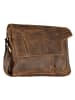 Greenburry Vintage Revolver Bag Umhängetasche Leder 40 cm braun