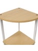 relaxdays Eckregal in Natur/ Weiß - (B)44,5 x (H)125 x (T)31,5 cm