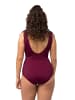 Ulla Popken Badeanzug in bordeaux