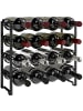 HOMCOM Weinregal in Schwarz 42,5L x 16,5B x 41H cm