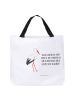 Mr. & Mrs. Panda Shopper Damen Storch mit Spruch in Weiß