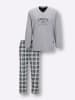 Comte Schlafanzug in hellgrau-anthrazit-kariert