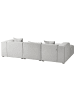 Beliani Ecksofa DOLVA in Grau/Schwarz - (W) 294 x (H) 72 x (L) 170 cm rechtsseitig