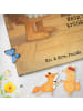 Mr. & Mrs. Panda Badehandtuch Igel Wein Design mit Spruch in Gelb Pastell