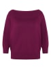 Zero  Strickpullover mit Carmenausschnitt in Magenta Purple