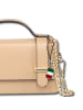 Florence Florence Handtasche Leder taupe, dunkelbeige ca. 19cm