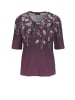 GOLDNER Druckshirt in kraftvollen Farben in beere / gemustert