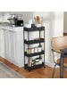 HOMCOM Küchenwagen in Schwarz 40L x 19B x 90H cm
