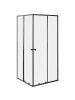 Beliani Duschkabine HUAPI in Schwarz - (W) 90 x (H) 190 x (L) 90 cm