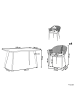 Beliani 5-tlg Gartentisch Set MILETO in Grau