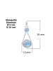 mantraroma 925er Silber - Kettenanhänger (L) 13 x (B) 39 mm mit Mondstein