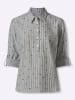 WITT WEIDEN Baumwoll-Bluse in khaki-gestreift