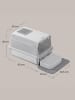 Feandrea Katzentoilette Boxal in Hellgrau - (B)60 x (H)38 x (T)40 cm