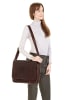 piké Messenger-Bag echt Leder in braun