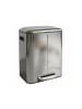 relaxdays Mülleimer in Silber - 2x 20 Liter