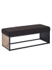 KADIMA DESIGN Sitzbank Stoff 105x40x40 cm Flur Polsterbank mit Metallgestell