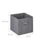 relaxdays 12 x Aufbewahrungsbox in Hellgrau - (B)28 x (H)26,5 x (T)28 cm