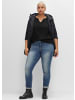 sheego 3/4-Arm-Shirt in schwarz