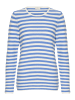 Kaffe Strickpullover KAlinka Regular fit in Blue/Chalk Stripe