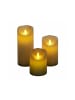 relaxdays 3 x LED Kerzen in Creme