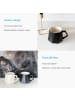 Intirilife Kaffee Tee Tasse in Feinschliff Optik 350 ml Becher mit Henkel in 4x Schwarz