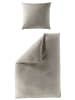 JACK Feinbiber Uni Bettwäsche in Steingrau/Mocca