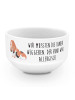 Mr. & Mrs. Panda Servierschale Hund Basset Hound mit Spruch in Weiß