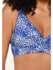 Linga Dore Linga Dore Bügel Bikini top in Blau weiss Druck