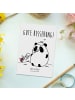 Mr. & Mrs. Panda Grußkarte Panda Gute Besserung mit Spruch in Weiß