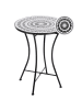 Beliani Gartentisch COMISO in Schwarz/Weiß - (W) 60 x (H) 75 x (L) 60 cm