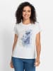 WITT WEIDEN Rundhals-Shirt in ecru-bleu-bedruckt