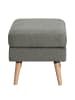home24 home24 Polsterhocker im glamourösen Stil in Grau
