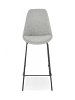 KADIMA DESIGN Hochstuhl und Küchenhocker aus Metall und Textilien in Grau-Schwarz