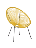 Beliani Cocktailsessel ACAPULCO II in Gelb/Schwarz - (W) 70 x (H) 87 x (L) 90 cm