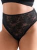 Erlich Textil  SLEEK LACE HIGH WAIST STRING in schwarz