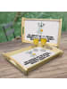 Mr. & Mrs. Panda Sofa Tablett Koala Geschenk mit Spruch in Grau Pastell